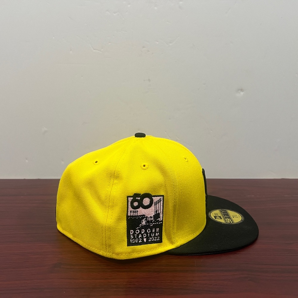 New Era, 59Fifty Fitted Hat, Los Angeles Dodgers, Yellow & Black - Picture 3 of 10